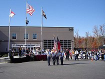 Honor Guard from Oak Ridge Military Academy presents the Colors